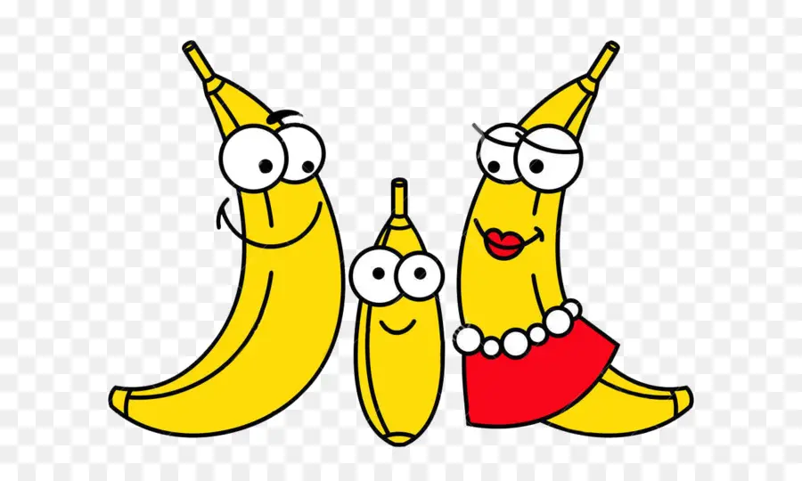 Famille De Bananes，Dessin Animé PNG