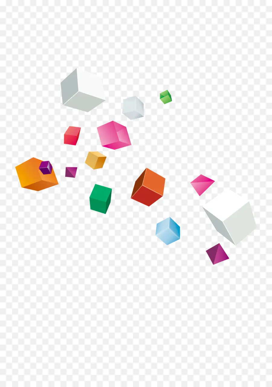 Coloré Cube，Cube PNG