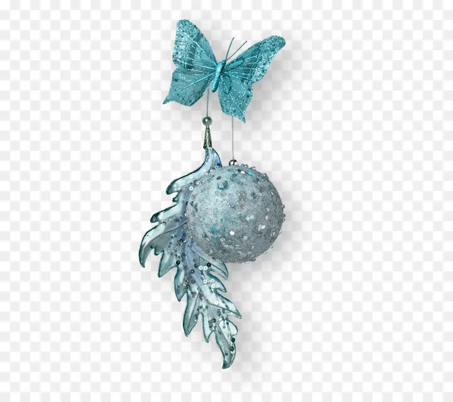 Ornement Papillon，Bleu PNG