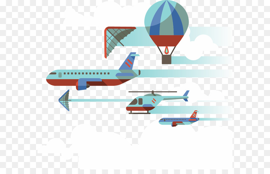 Avion，Montgolfière PNG