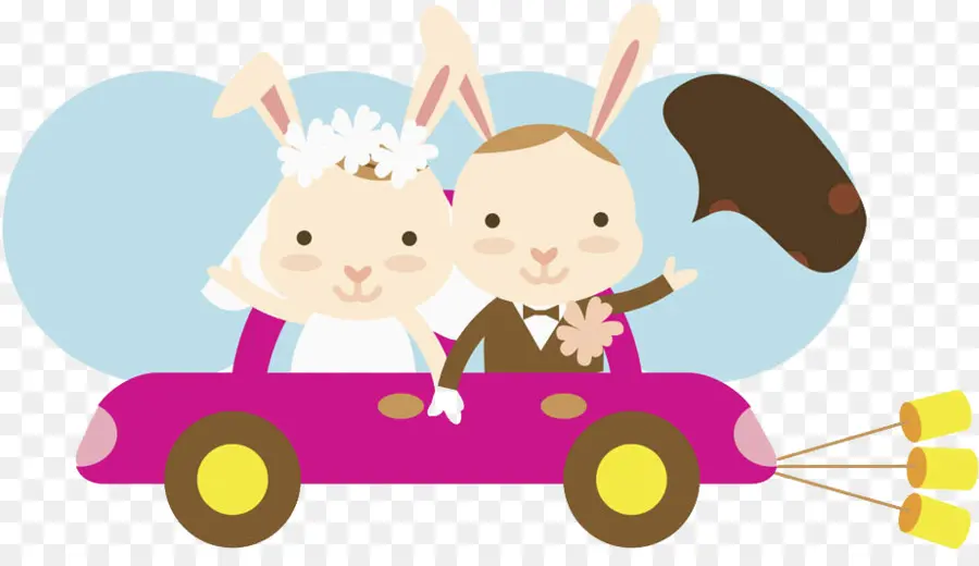 Lapins De Mariage，Voiture PNG