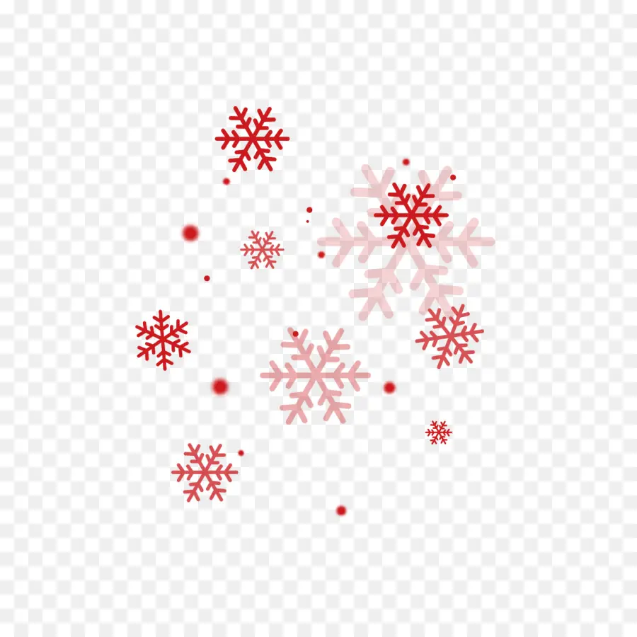 Flocons De Neige Rouges，Flocons De Neige PNG