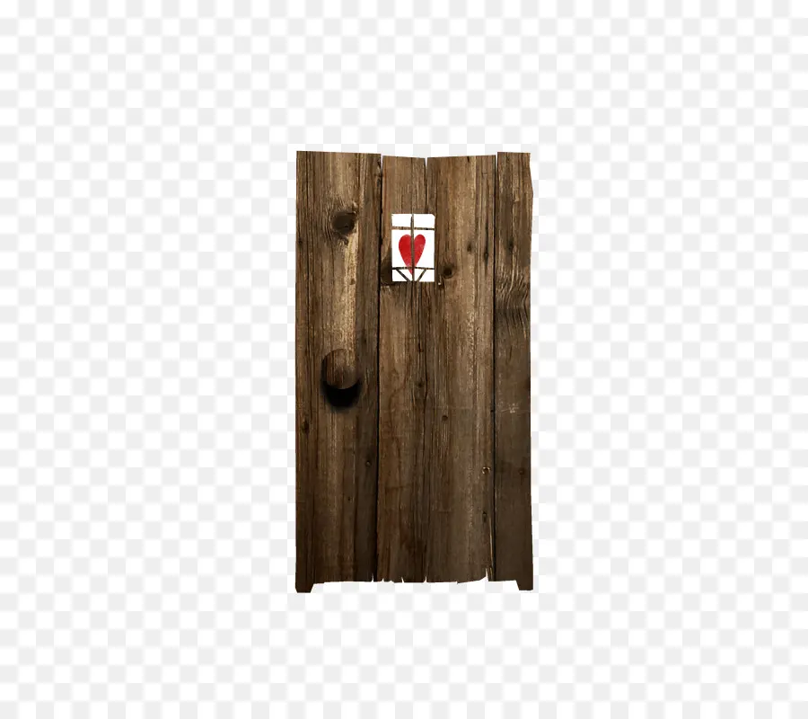 Porte En Bois，Cœur PNG