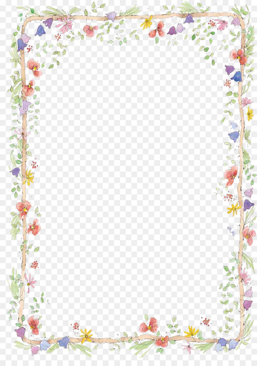 clipart gratuit bordure fleurs en