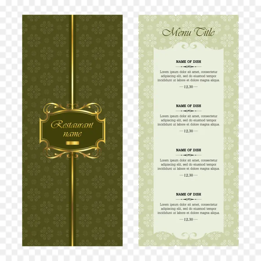 Menu，Restaurant PNG