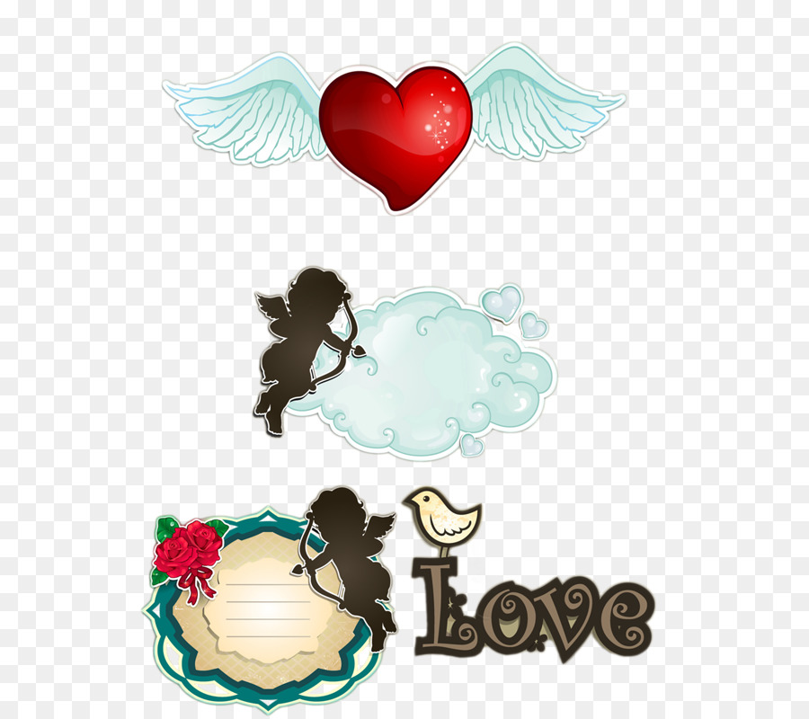 Coeur Cupidon Amour，Valentin PNG