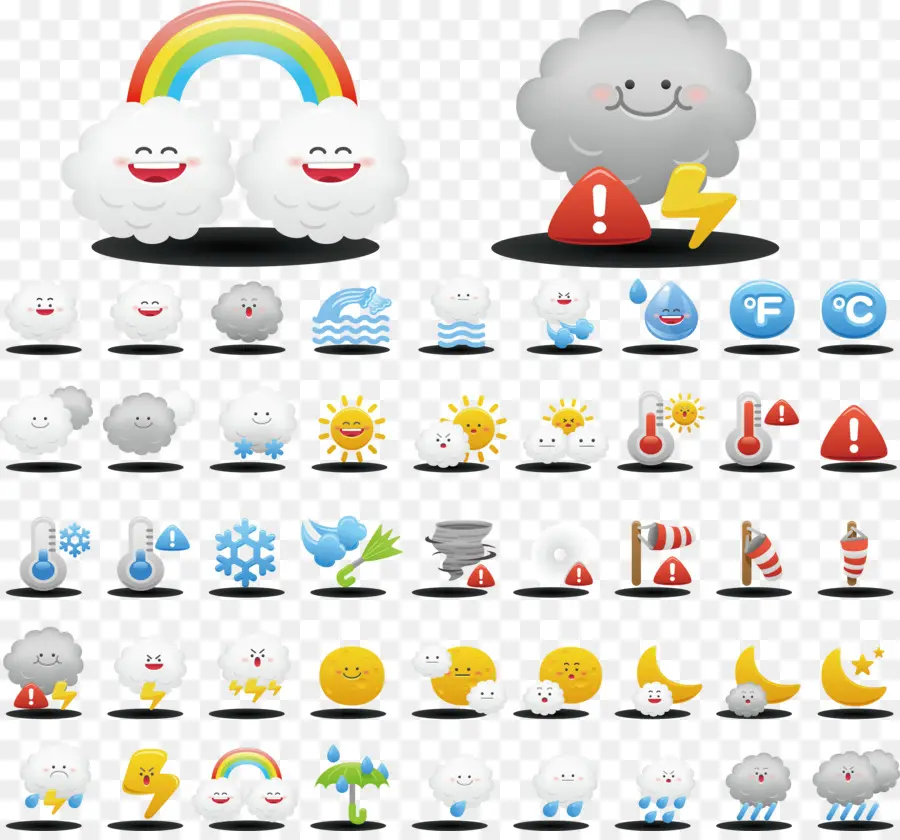 Icônes Météo，Nuages PNG