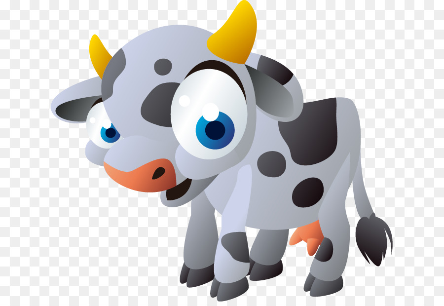 Visage De Vache De Dessin Animé，Animal PNG