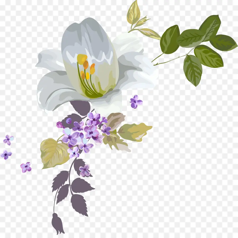 Fleur，Feuilles PNG