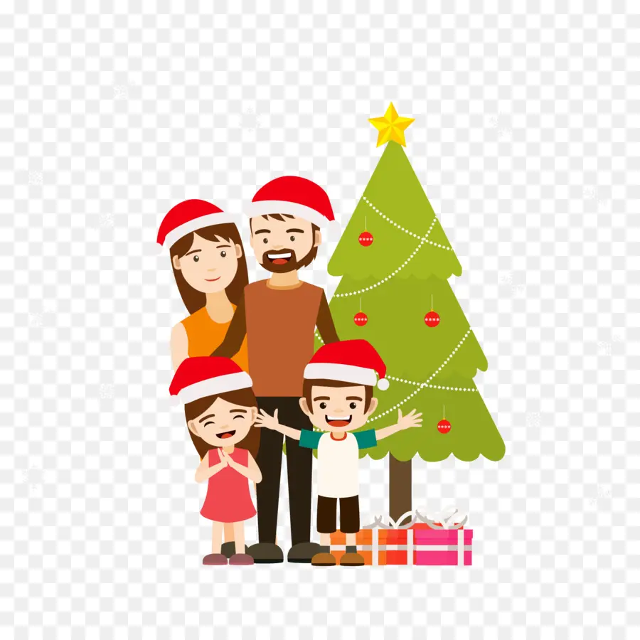 Famille De Noël，Arbre PNG