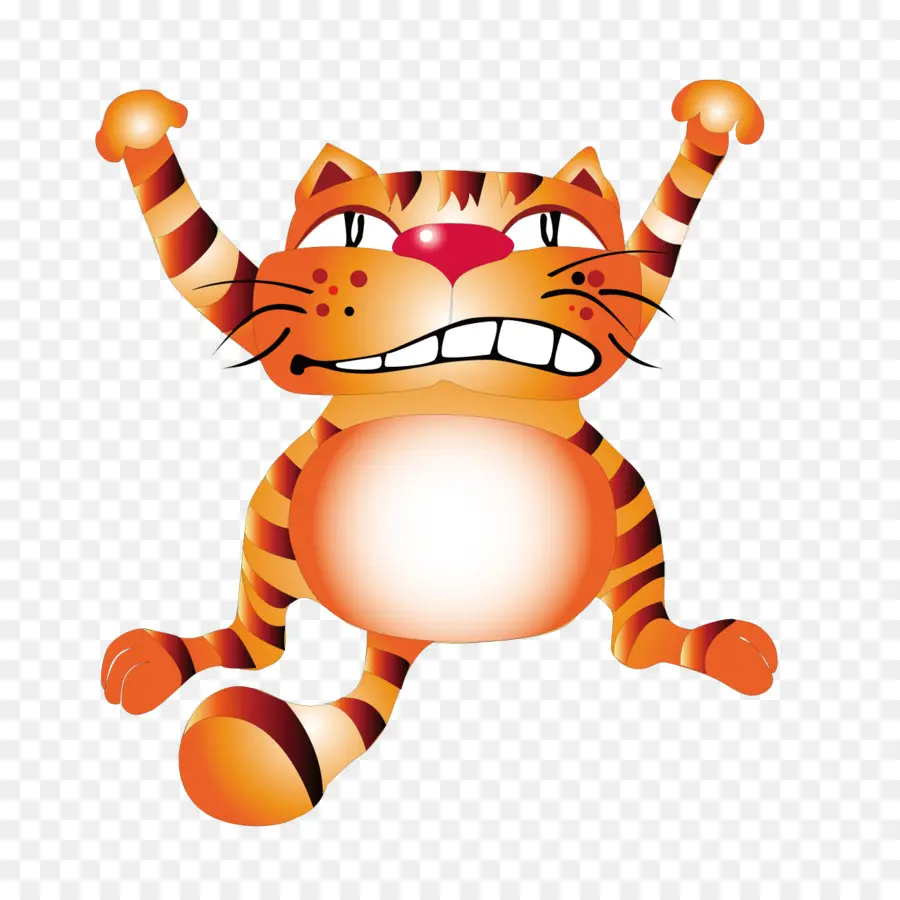 Chat De Dessin Animé，Orange PNG