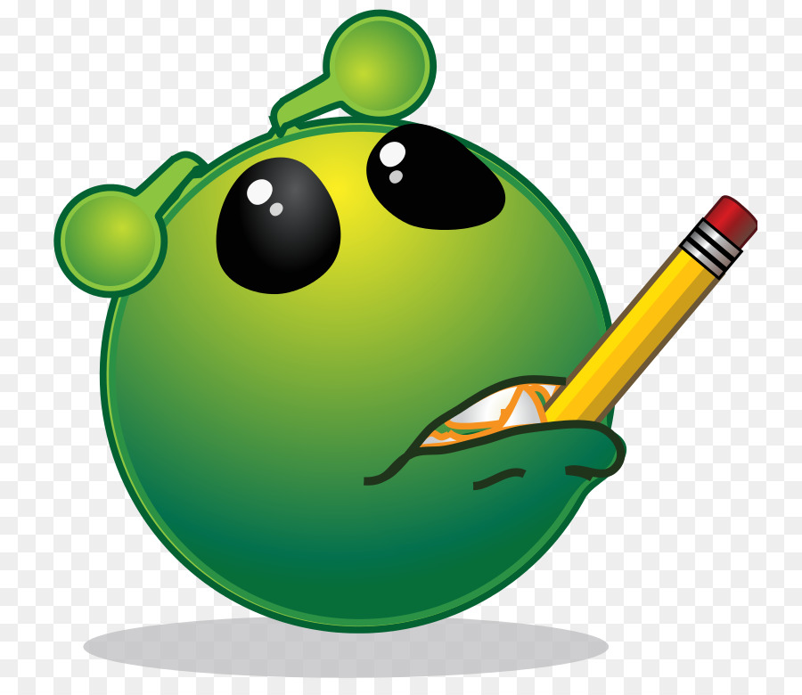 Emoji Extraterrestre Vert，Crayon PNG