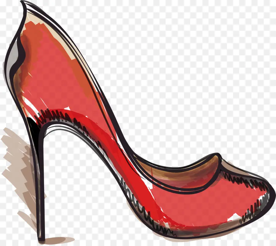 Highheeled Chaussures，Rouge PNG
