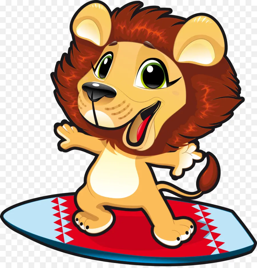 Lion De Dessin Animé，Mignon PNG