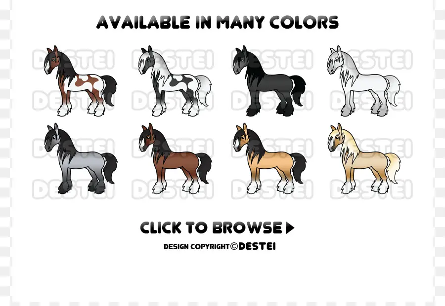 Chevaux，Couleurs PNG