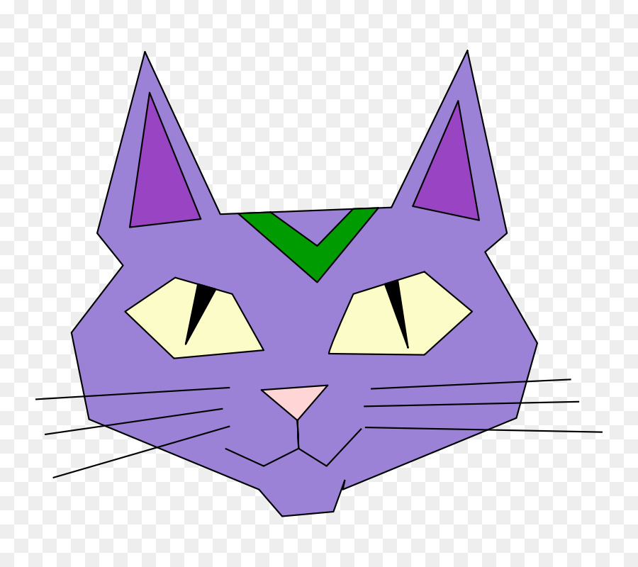 Chat Violet，Vert PNG