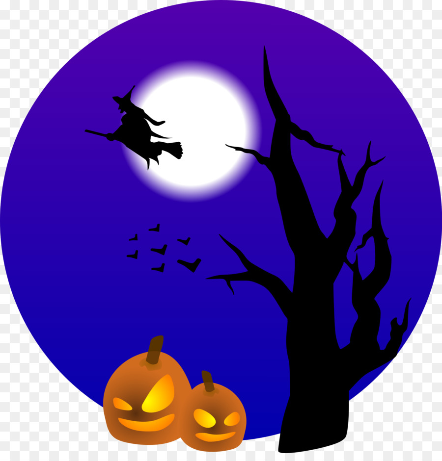 Scène D'halloween，Sorcière PNG