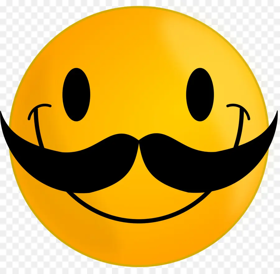 Visage Souriant Avec Moustache，Sourire PNG