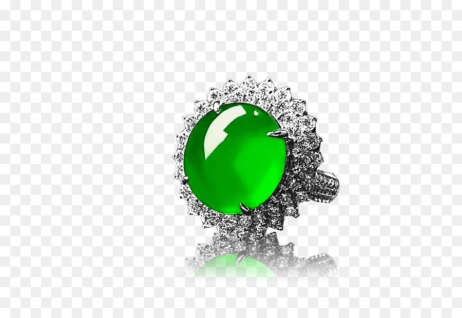 Bague Gemme Verte，Diamant PNG