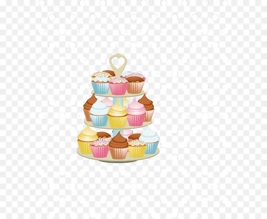 Présentoir à Cupcakes，Dessert PNG