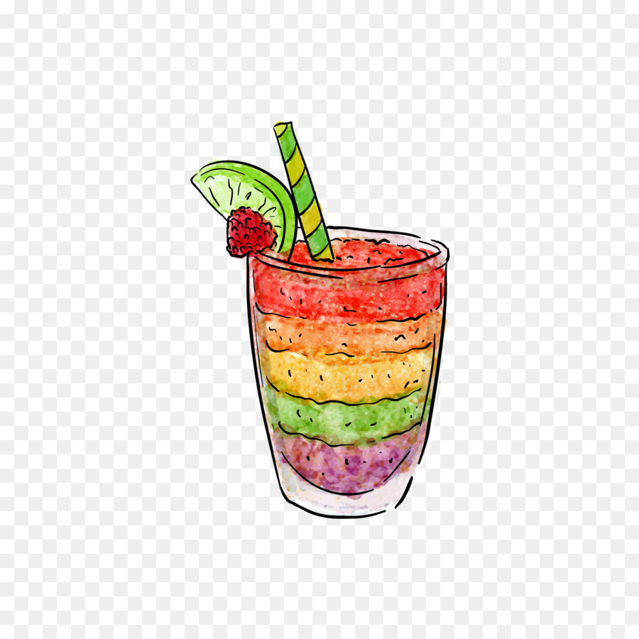 Smoothie Arc En Ciel，Boire PNG