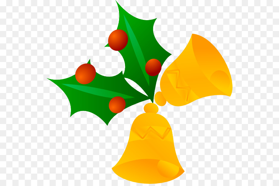 Cloches De Noël Avec Du Houx，Cloches PNG