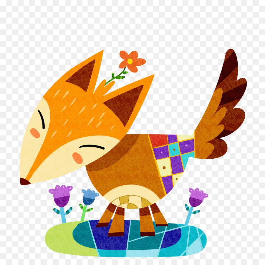 Renard，Fleurs PNG