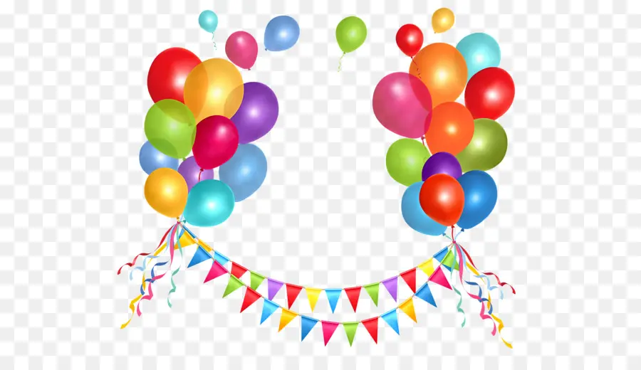 Ballons，Confettis PNG