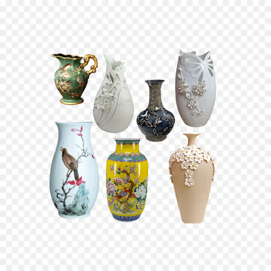 Vases Décoratifs，Céramique PNG