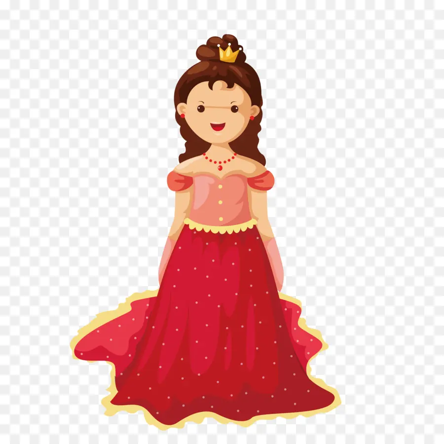 Princesse En Robe Rouge，Princesse PNG