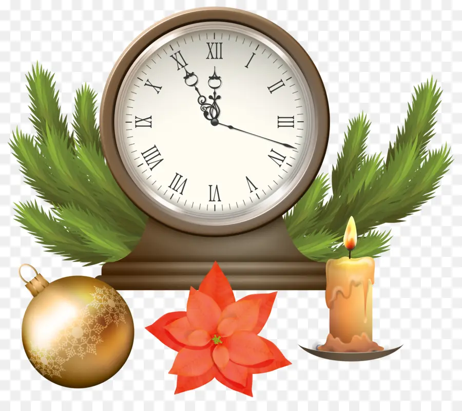 Horloge，Noël PNG