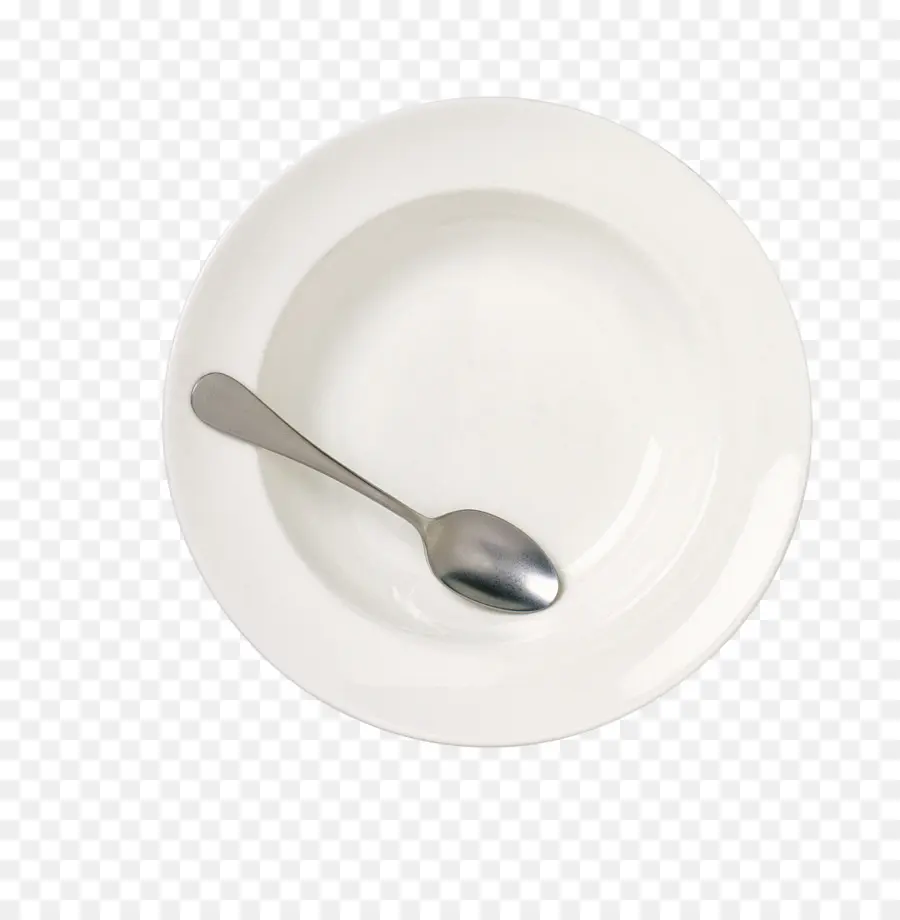 Assiette Et Cuillère，Blanc PNG