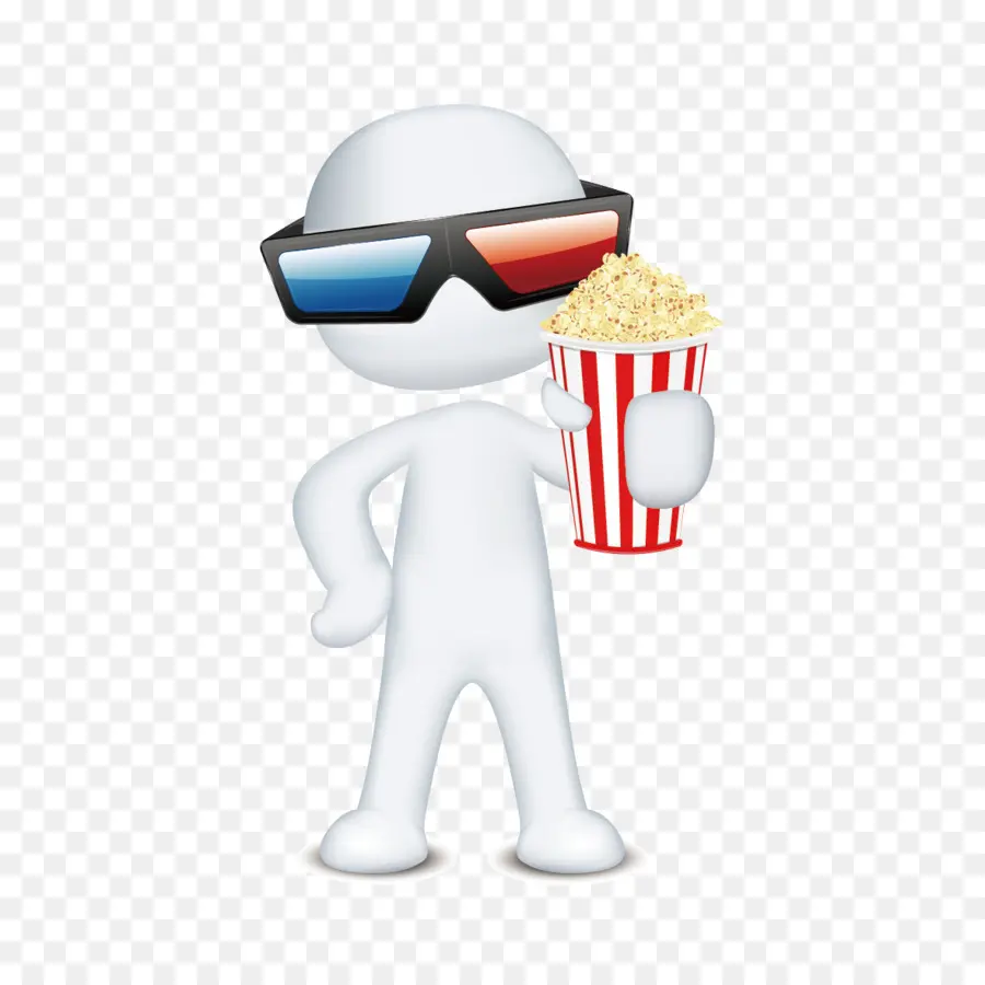 Lunettes 3d，Popcorn PNG