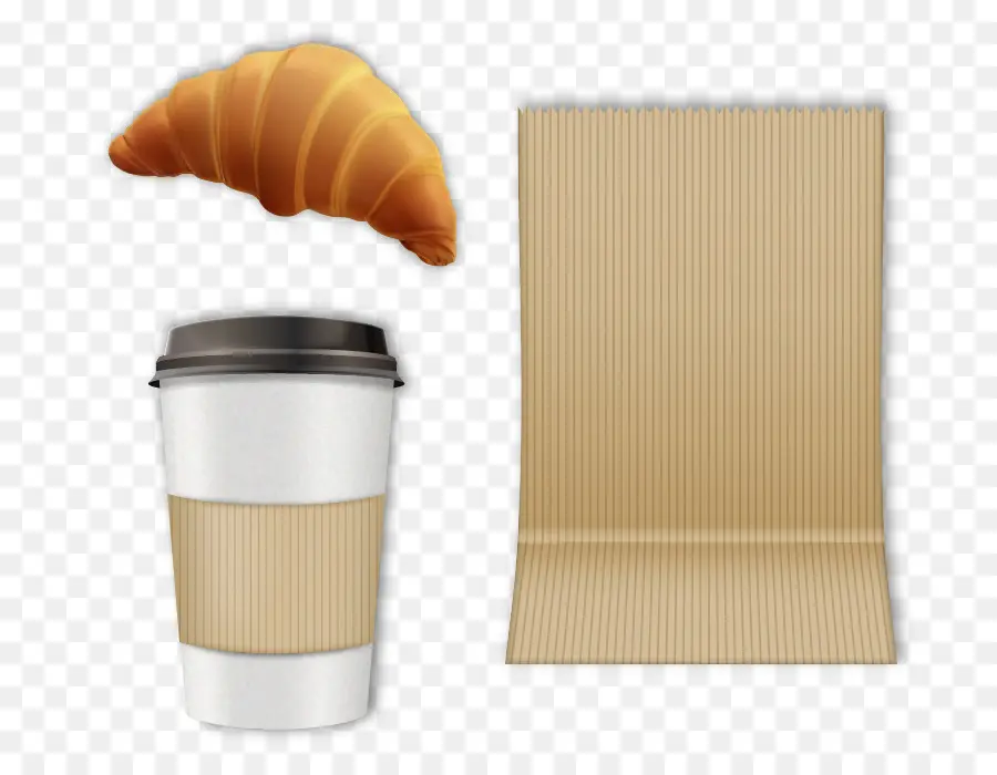 Café Et Croissants，Tasse PNG