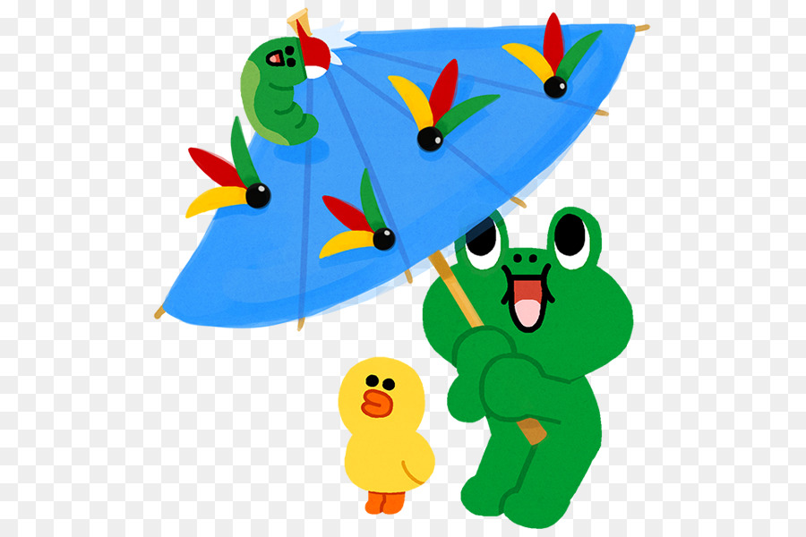 Grenouille Avec Parapluie，Canard PNG