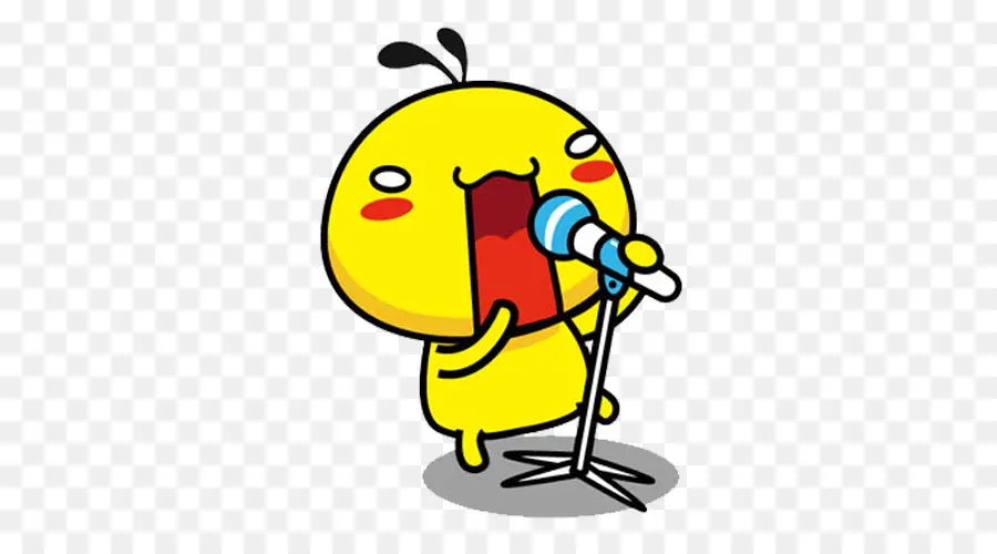 Caractère Jaune，Microphone PNG