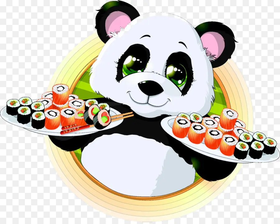 Sushi，Panda Géant PNG
