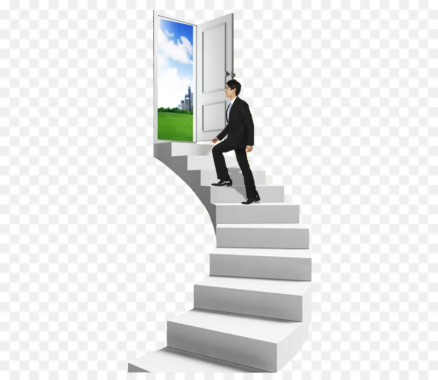 Homme Montant Les Escaliers，Escaliers PNG