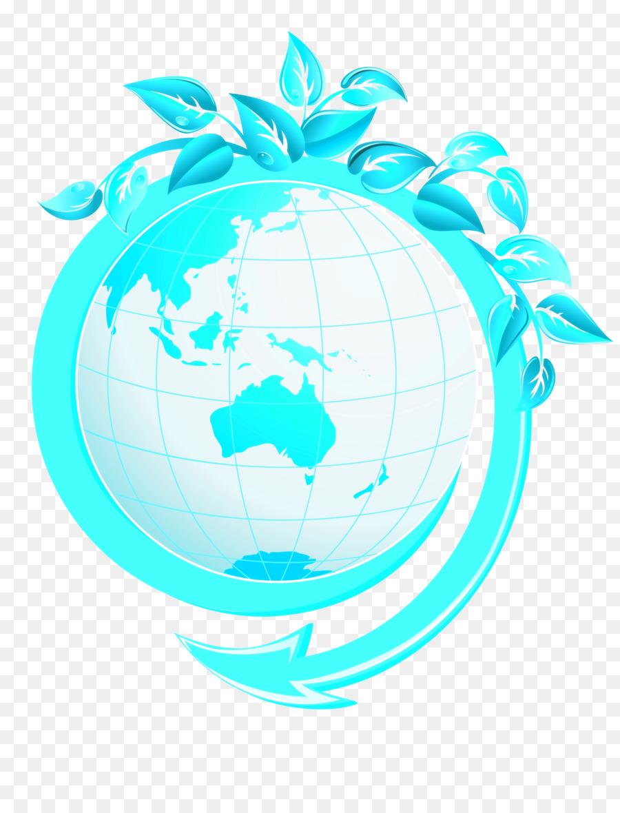 Terre Avec Des Feuilles，Globe PNG