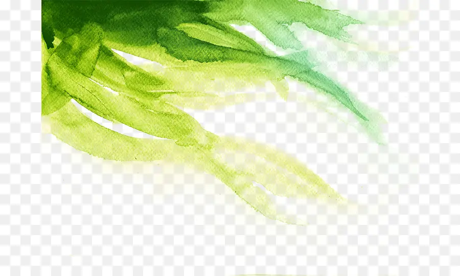 Aquarelle Verte，Abstrait PNG