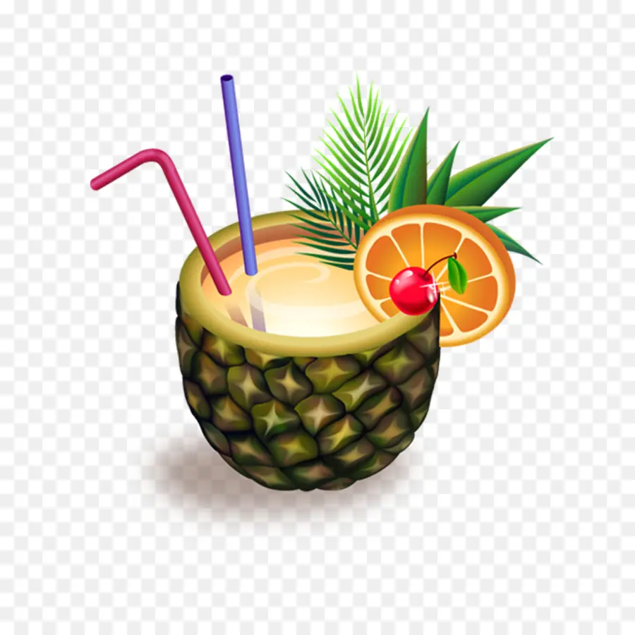 Boisson à L'ananas，Pailles PNG