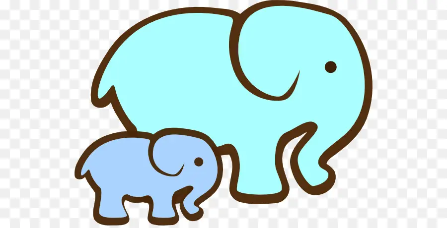 Éléphant Bleu，Dessin Animé PNG