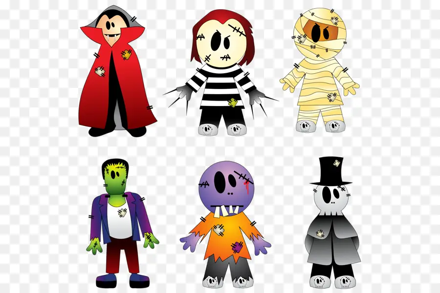 Personnages D'halloween，Déguisements PNG