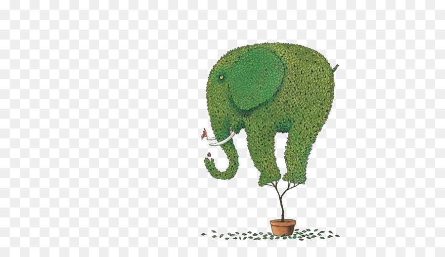 Topiaire D'éléphant，Vert PNG