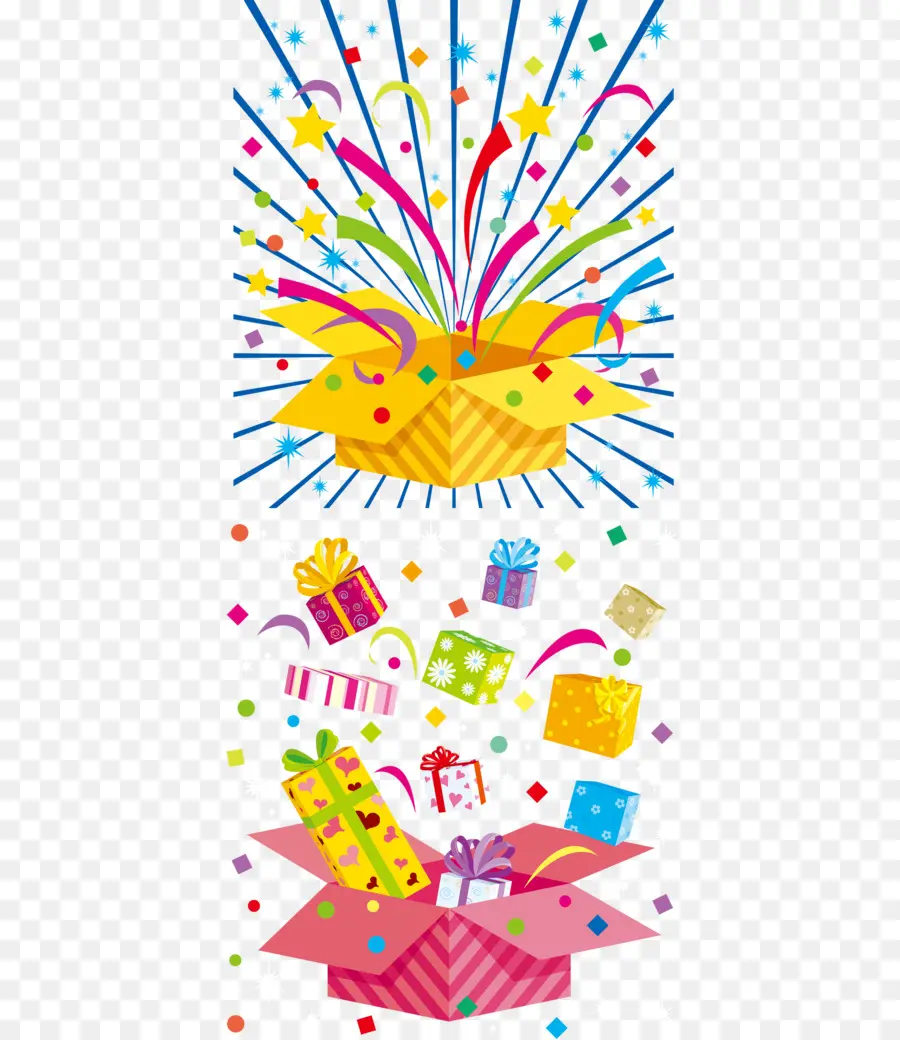 Coffrets Cadeaux，Confettis PNG