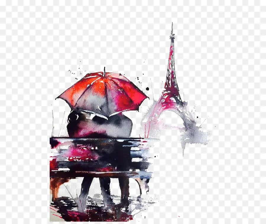 Parapluie Rouge，Couple PNG