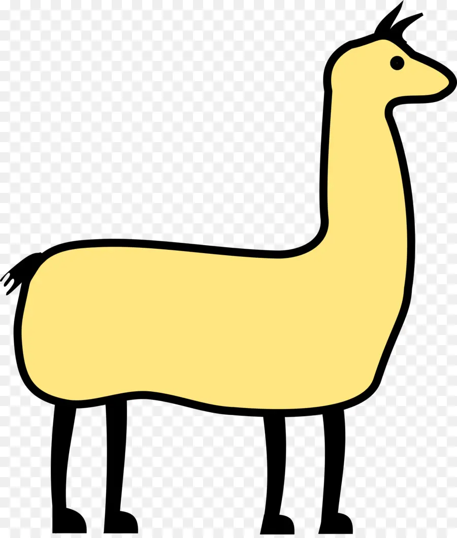 Lama Simple，Dessin Animé PNG