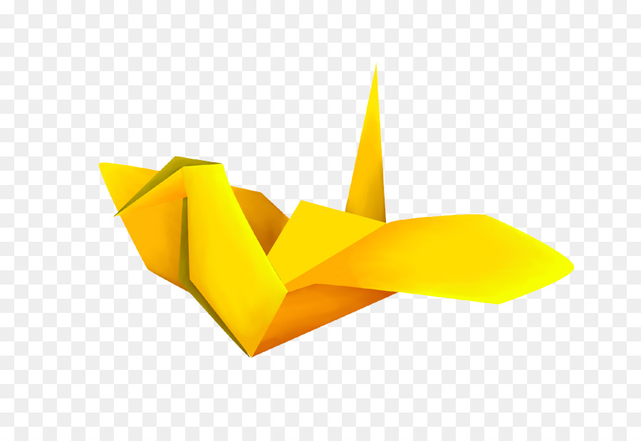 Oiseau Origami Jaune，Origami PNG