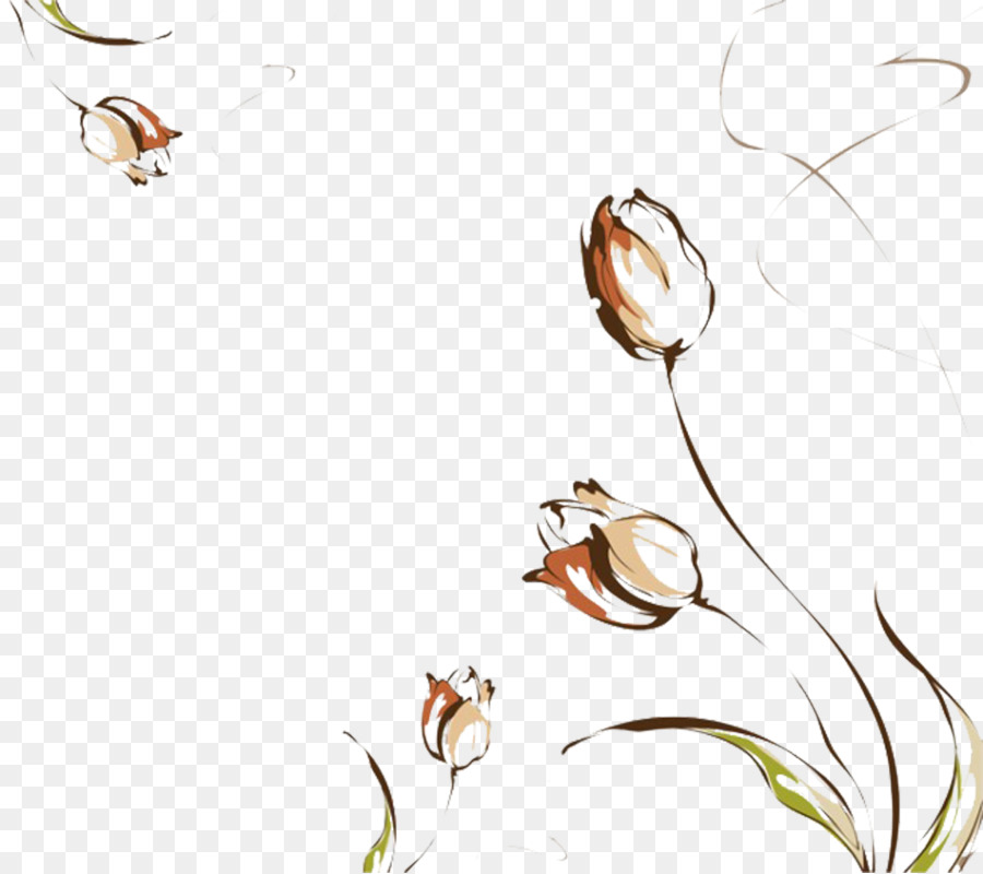 Fleurs Abstraites，Esquisser PNG