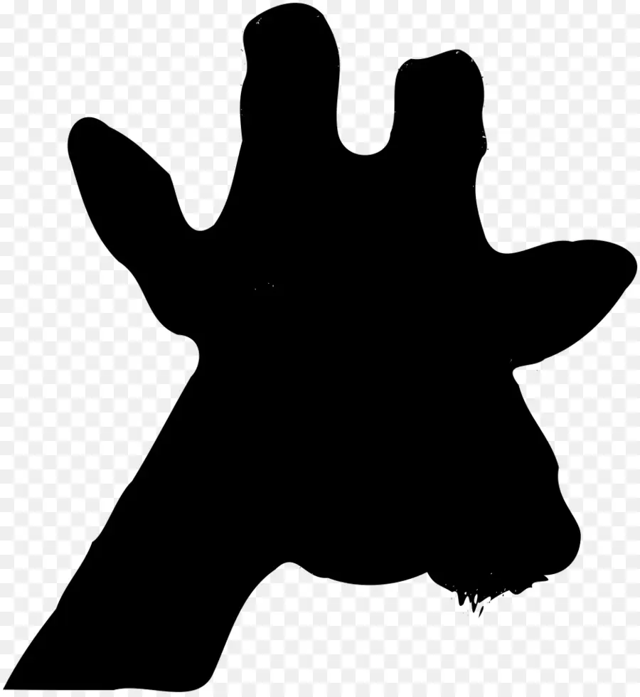 Silhouette De Girafe，Noir PNG